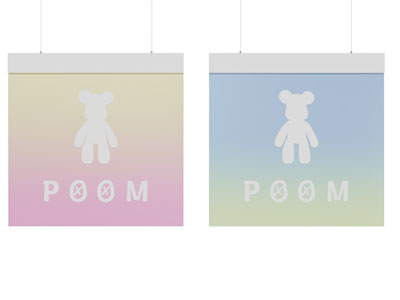 现代标识牌 创意渐变色亚克力发光吊牌 导视牌3d模型 现代标识牌 创意渐变色亚克力发光吊牌 导视牌