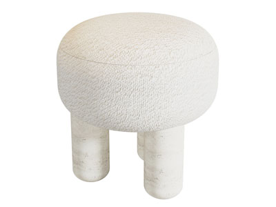 侘寂风圆形沙发凳子