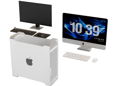 现代苹果电脑 显示屏 鼠标 键盘3d模型 现代苹果电脑 显示屏 鼠标 键盘