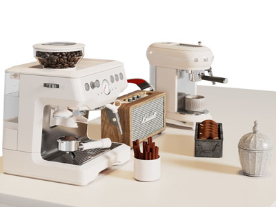 现代咖啡机 厨房电器3d模型 现代咖啡机 厨房电器