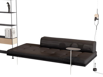 现代无扶手的多人沙发3d模型 现代无扶手的多人沙发