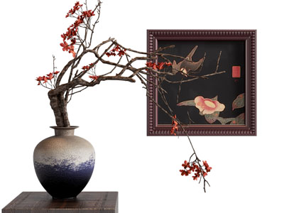 现代装饰挂画 花瓶花卉