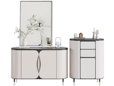 现代玄关柜 边柜3d模型 现代玄关柜 边柜