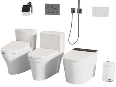 现代智能马桶 垃圾桶