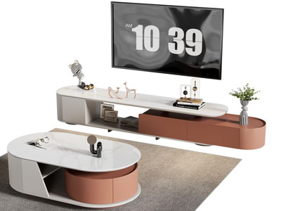 现代电视柜 电视机 茶几