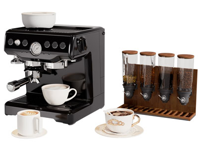 现代咖啡机 咖啡豆 咖啡杯 拉花咖啡3d模型 现代咖啡机 咖啡豆 咖啡杯 拉花咖啡