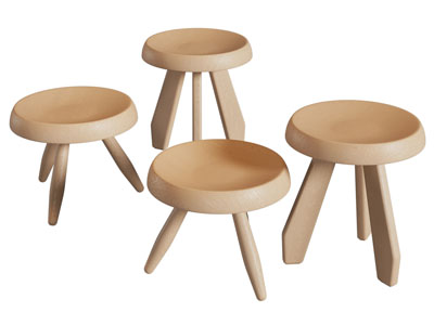 现代圆形木凳子