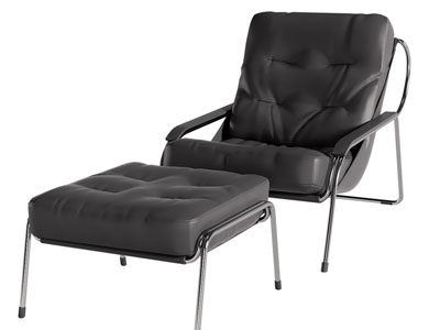 现代休闲椅子 脚踏