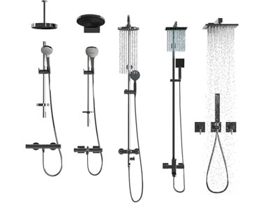 现代不锈钢淋浴花洒