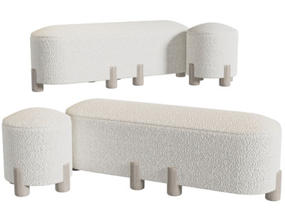 现代奶油风椭圆形 圆形沙发凳子 换鞋凳