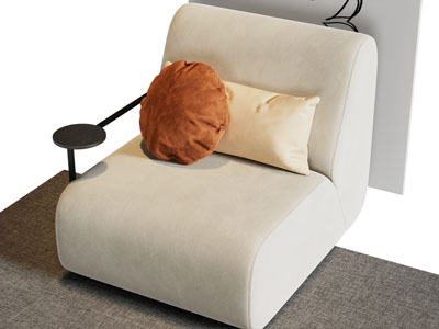 现代布艺单人沙发