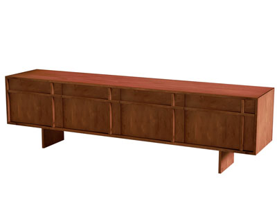 现代实木长方形电视柜