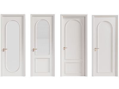 法式奶油风房门 木门 平开门