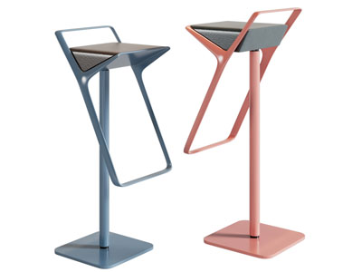 现代金属支架的吧椅