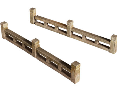 中式石头栏杆 围栏 扶手