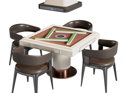 现代麻将娱乐桌椅组合