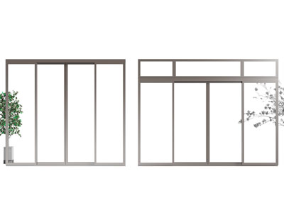 现代办公玻璃大门3d模型 现代办公玻璃大门