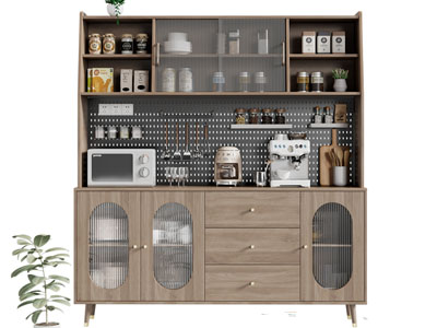 北欧实木餐边柜