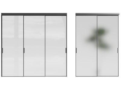 现代玻璃推拉门3d模型 现代玻璃推拉门