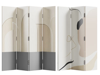现代屏风3d模型 现代屏风