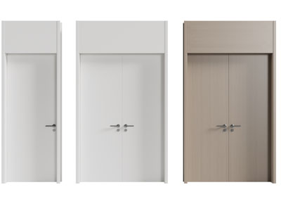 现代房门 木门 平开门 双开门3d模型 现代房门 木门 平开门 双开门