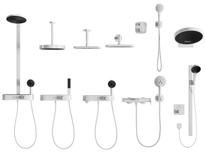 现代不锈钢淋浴花洒