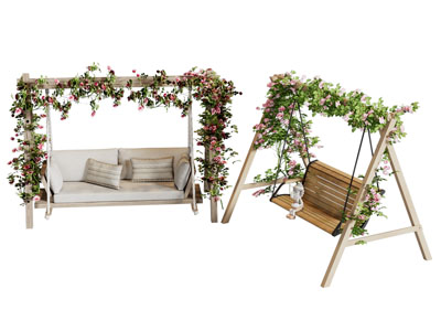 现代秋千架 秋千椅 吊椅