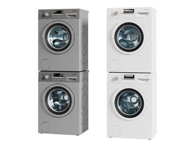现代洗衣机 烘干机3d模型 现代洗衣机 烘干机