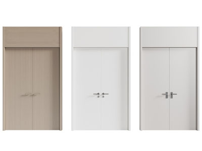 现代双开门 大门 木门3d模型 现代双开门 大门 木门