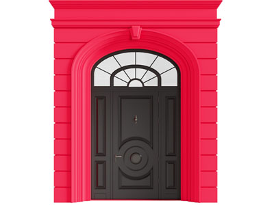 欧式复古金属大门 防盗门3d模型 欧式复古金属大门 防盗门