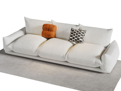 现代布艺多人沙发3d模型 现代布艺多人沙发