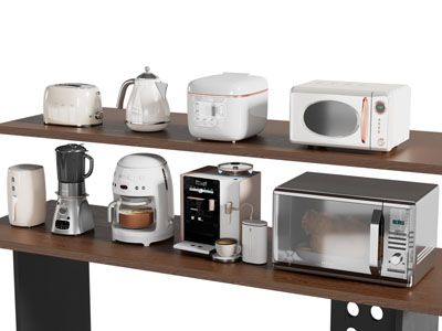 现代烤箱 微波炉 电饭锅 热水壶 厨房电器3d模型 现代烤箱 微波炉 电饭锅 热水壶 厨房电器