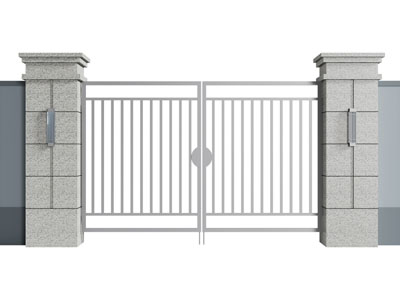 现代别墅雕花大门3d模型 现代别墅雕花大门