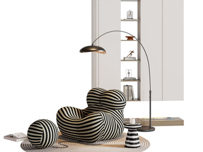 现代懒人沙发 落地灯