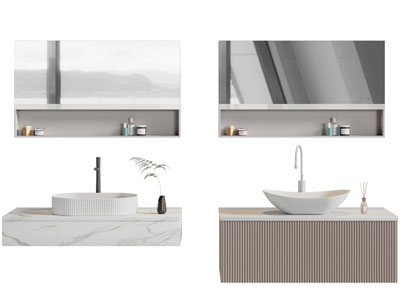 现代洗手台 镜柜 浴室柜