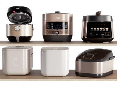 现代电饭锅 高压锅 厨房电器3d模型 现代电饭锅 高压锅 厨房电器