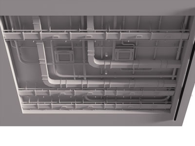 工业风loft管道天花吊顶3d模型 工业风loft管道天花吊顶