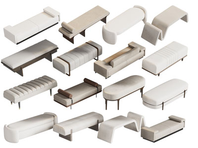 现代长方形沙发凳子