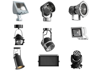 工业风loft探照灯 射灯 霓虹灯3d模型 工业风loft探照灯 射灯 霓虹灯