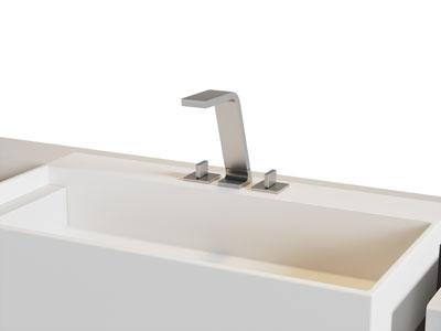 现代洗手盆不锈钢水龙头3d模型 现代洗手盆不锈钢水龙头