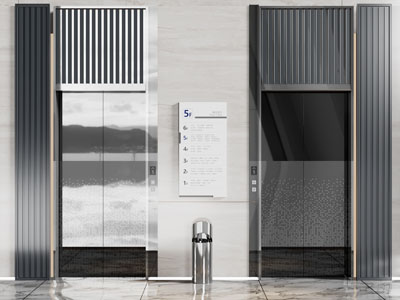 现代电梯3d模型 现代电梯