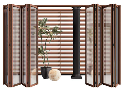 法式中古风折叠推拉门3d模型 法式中古风折叠推拉门