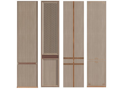 新中式护墙板 背景墙构件 木饰板 装饰板3d模型 新中式护墙板 背景墙构件 木饰板 装饰板