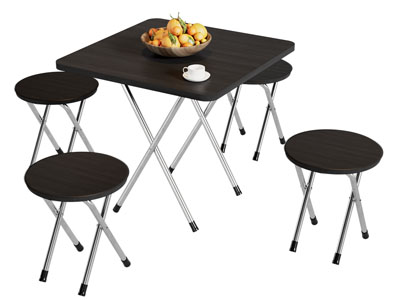 现代可折叠方形餐桌椅组合3d模型 现代可折叠方形餐桌椅组合