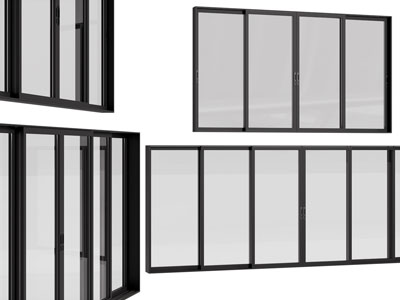 现代平开窗户3d模型 现代平开窗户