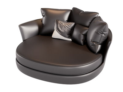 现代圆形单人沙发