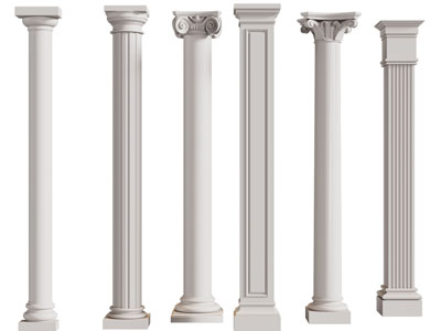 欧式圆形 方形罗马柱子3d模型 欧式圆形 方形罗马柱子