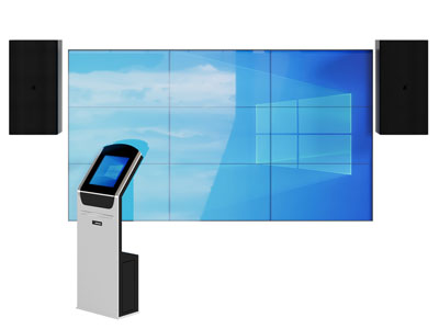 现代会议显示屏 讲台 音响3d模型 现代会议显示屏 讲台 音响