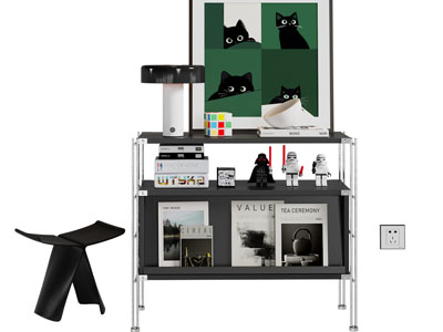 现代玄关柜 书籍 台灯标间组合3d模型 现代玄关柜 书籍 台灯标间组合