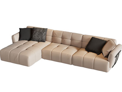 现代转角多人沙发3d模型 现代转角多人沙发